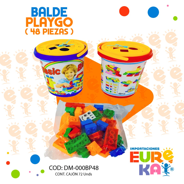 PLAYGO-48 BALDE DE PLAYGO 48 PIEZAS - Imagen 1